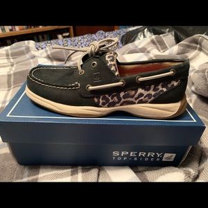 Cheetah print Sperrys
